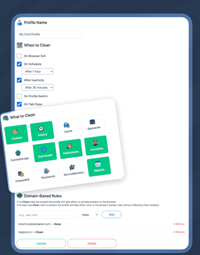 Smart Cleaning Profiles for Every Context